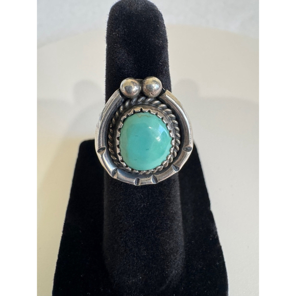 Silver Turquoise Pinky Ring